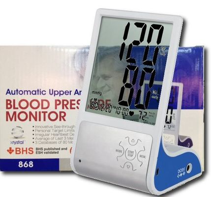 China Fashionable Transparent Screen Digital Electronic Blood Testing Meters Pressure Monitor factory