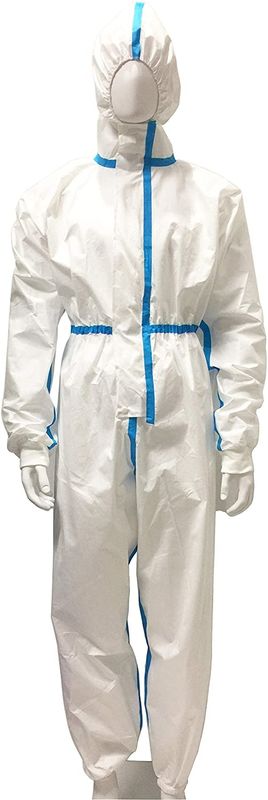 Anti Dust Ventilation Non Porous White Disposable Suit