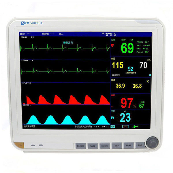 15 Inch Color TFT LCD Display Auto Double Alarm Multi - Parameter Patient Monitor With 6 Standard Parameters