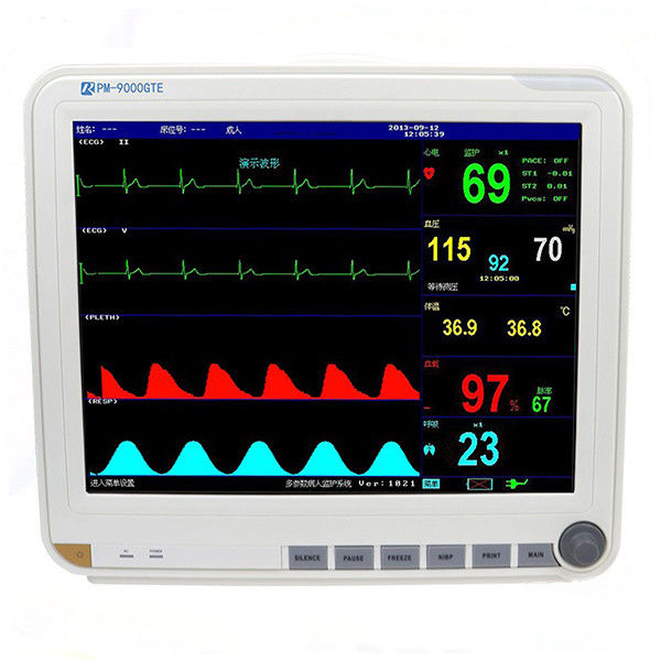 15 Inch Display Multi Parameter Patient Monitor with 6 Standard