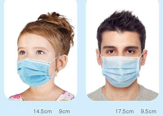 Wave Blue Disposable Face Mask PPE for COVID-19