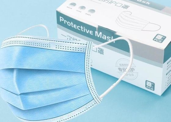 Wave Blue Disposable Face Mask PPE for COVID-19